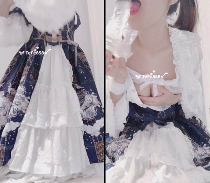 可爱妹子@福利姬@粉嫩少女@cuteli520之蓝白汉服