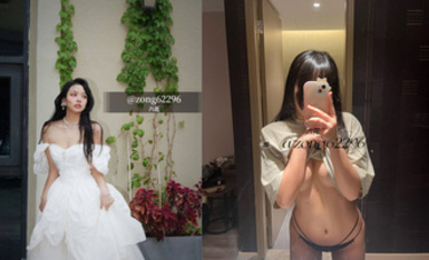 2024年2月，超級反差母狗【六花】大年初一拜年，美背滴蠟寫龍年大吉，高價付費福利 (1)