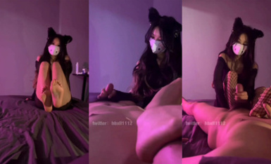 推特花臂小蘿莉（hbxll1112 ）打飛機+絲襪足交（1）