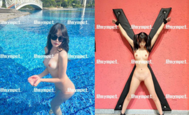 最新7月無水福利！推特優質情侶【mympet】女主身材一流，喜歡挑戰各種難度人前露出，聖水遛狗調教啪啪