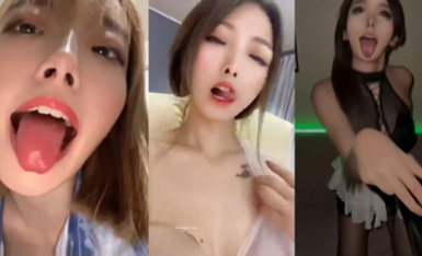 阿黑顏母狗合集，白眼吐舌高潮臉，舌頭十分靈活，這小弟弟被裹住該有多爽！ (2)