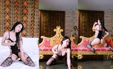 6月新品，高顏值美模【Yui】超清私拍，連體鏤空情趣露奶露逼，一線天肥厚鮑魚誘惑十足-2